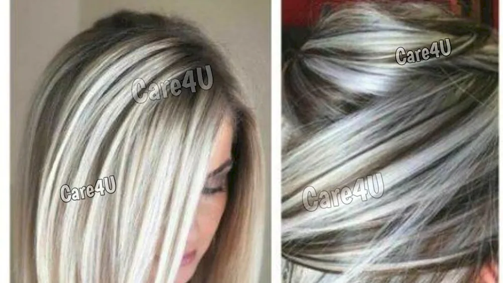 Grey hair texture