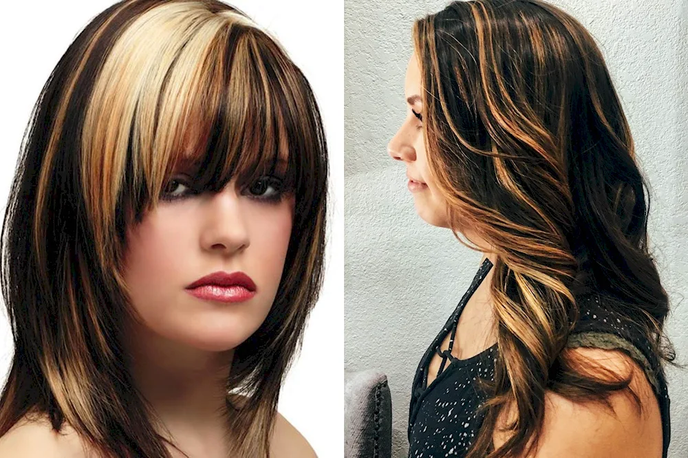 Hairs with multi-coloured strands