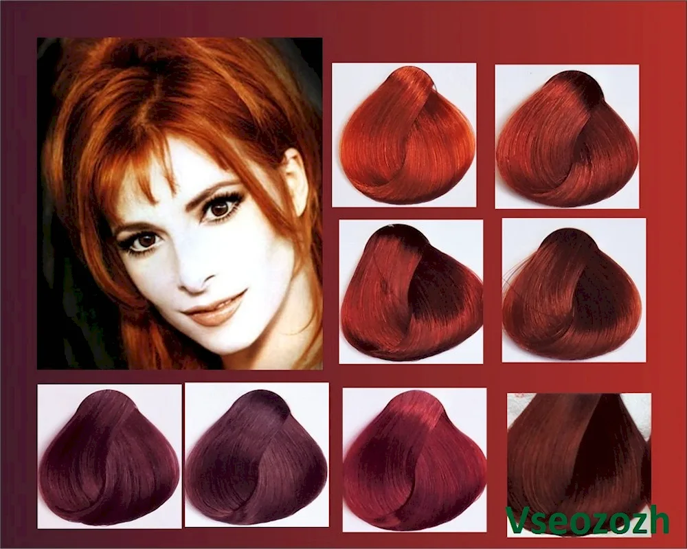 Burgundy mahogany hair colour