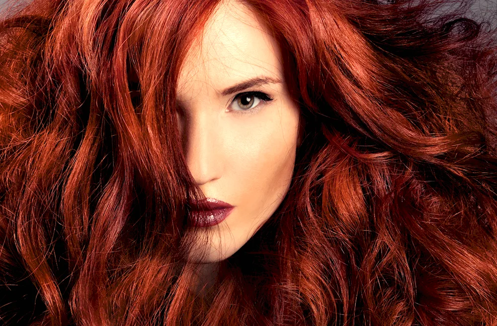 Copper Titian hair colour