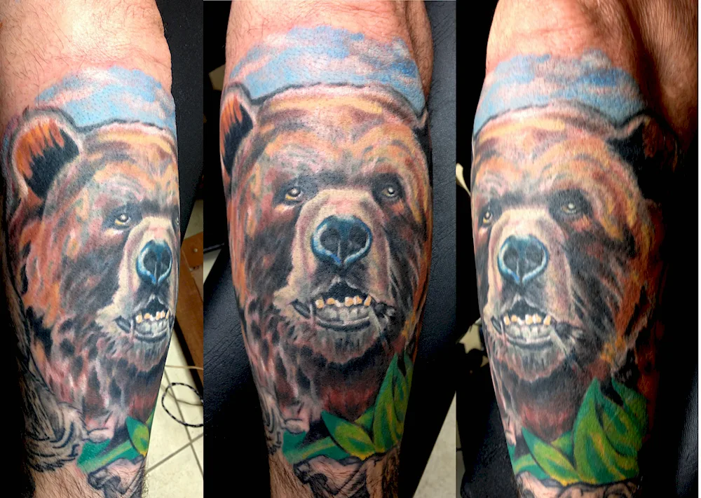 Grizzly bear tattoo