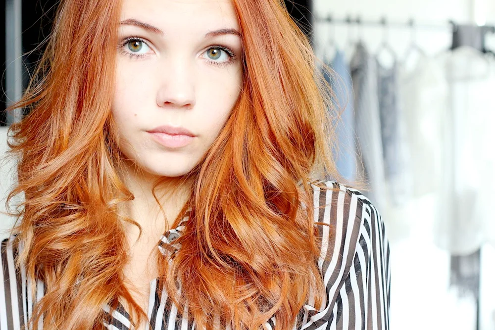 Megan Prescott in red hair colour