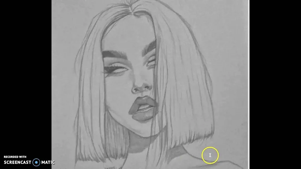 Gymnast drawing pencil