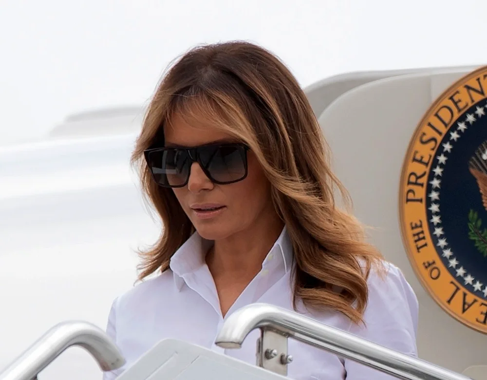 Melania Trump with bangs