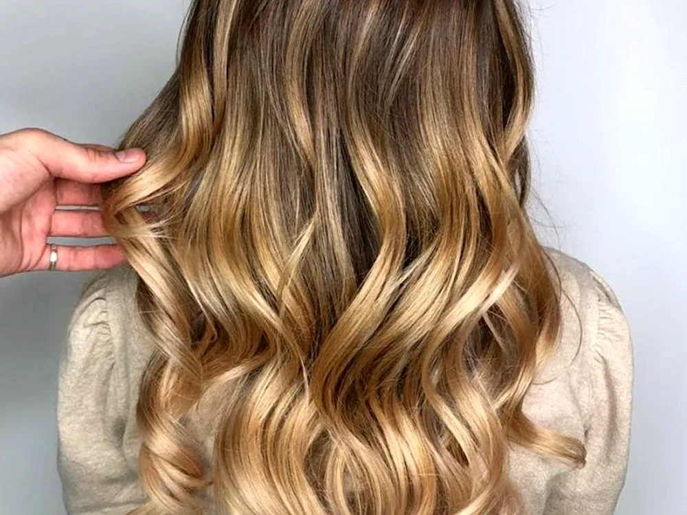 Dark blond balayage