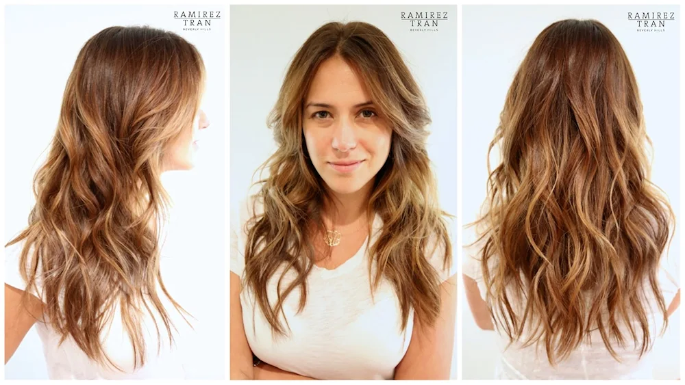 Burned out effect on dark hair