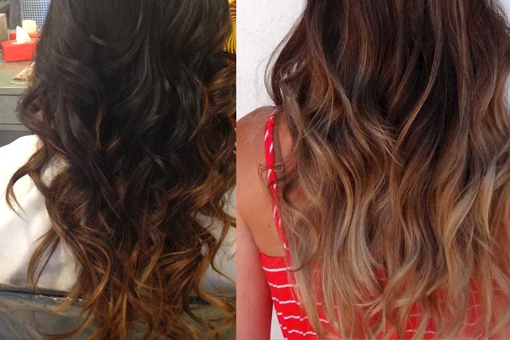 Balayage hair colour