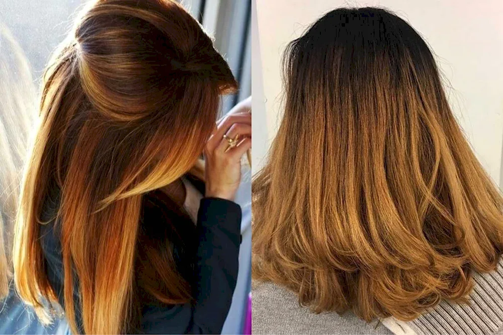 Balayage hair colouring