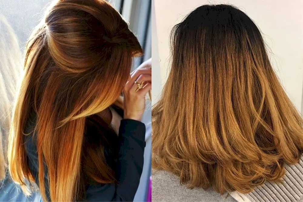 Dark blonde balayage