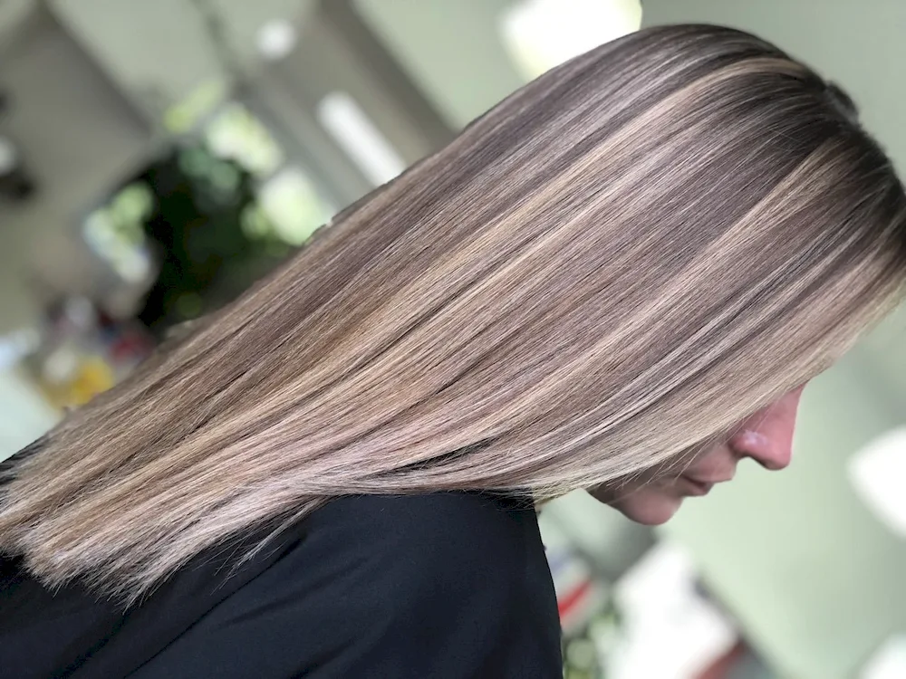 Pink toning on blonde hair