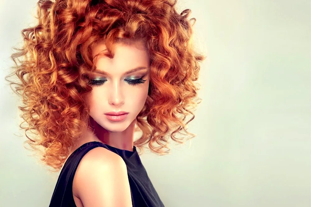 Red curly hair colouring for red curly hair