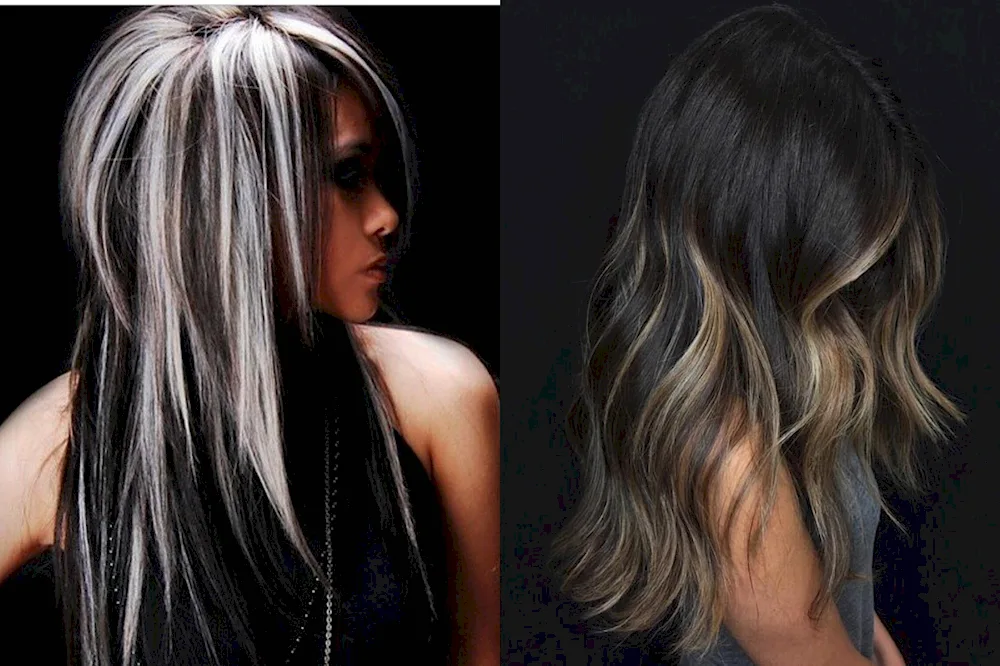 Ombré dark hair colouring