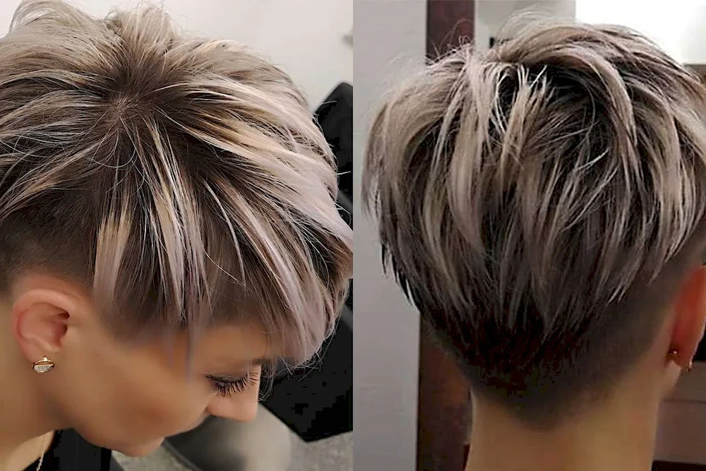 Pixie undercut ash blonde