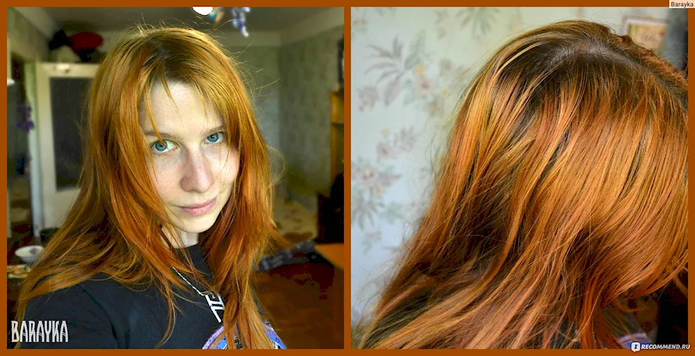 Hawn dyed hair with red roots