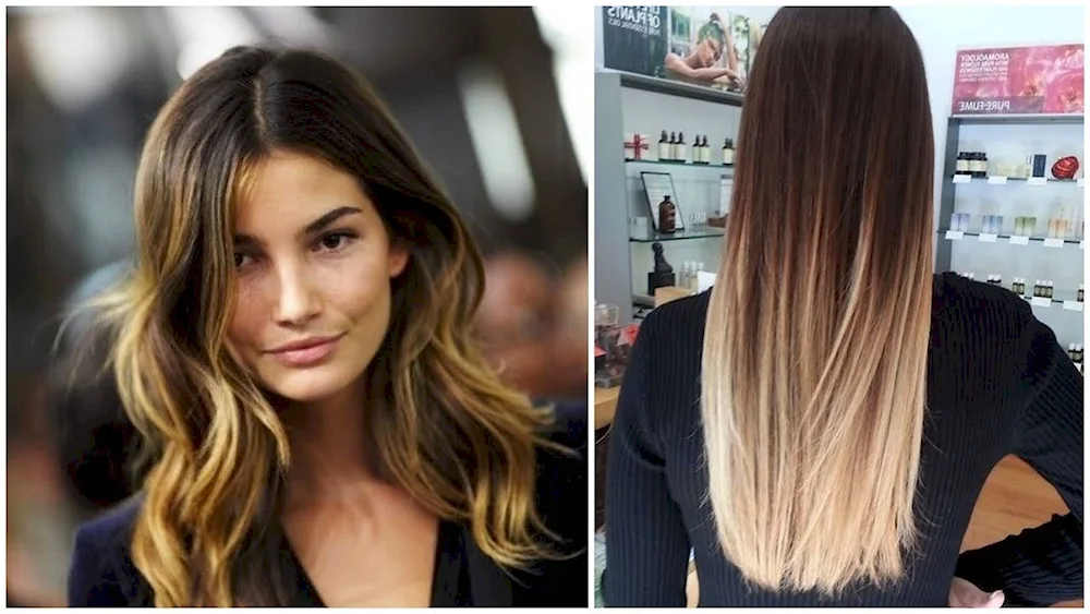 Shatush 2022 on dark hair