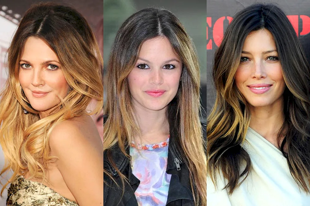 Balayage balayage on medium dark hair