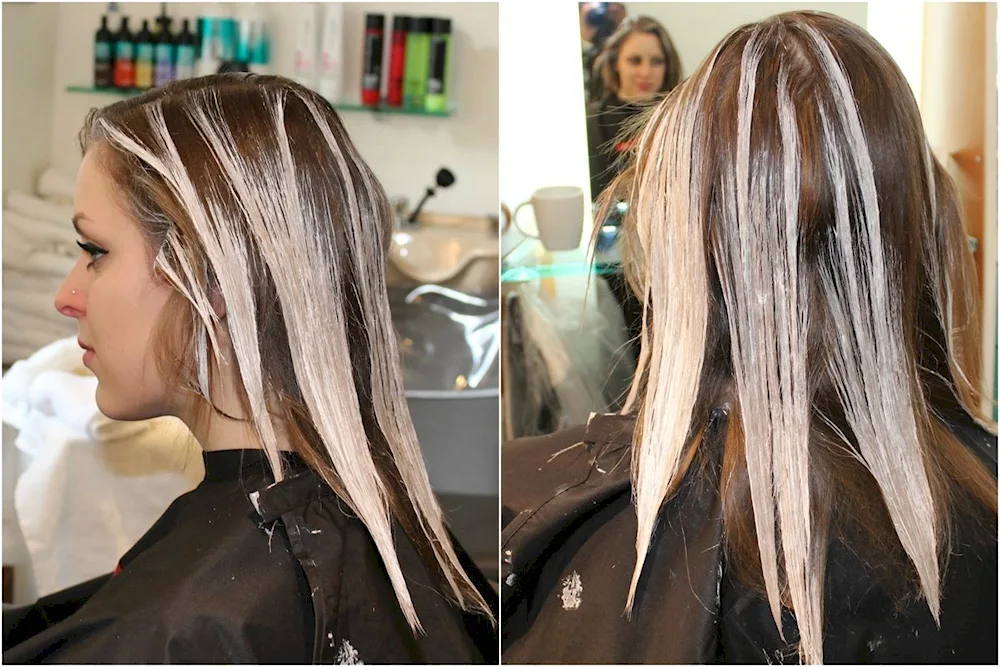 Balayage hair colouring technique