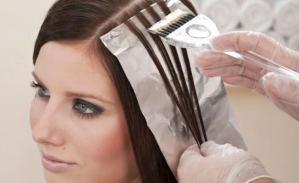 Balayage hair colouring