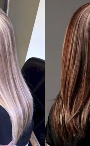 Hair colouring with tinting