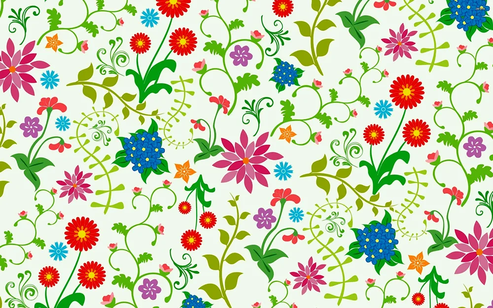 Flowers on black background