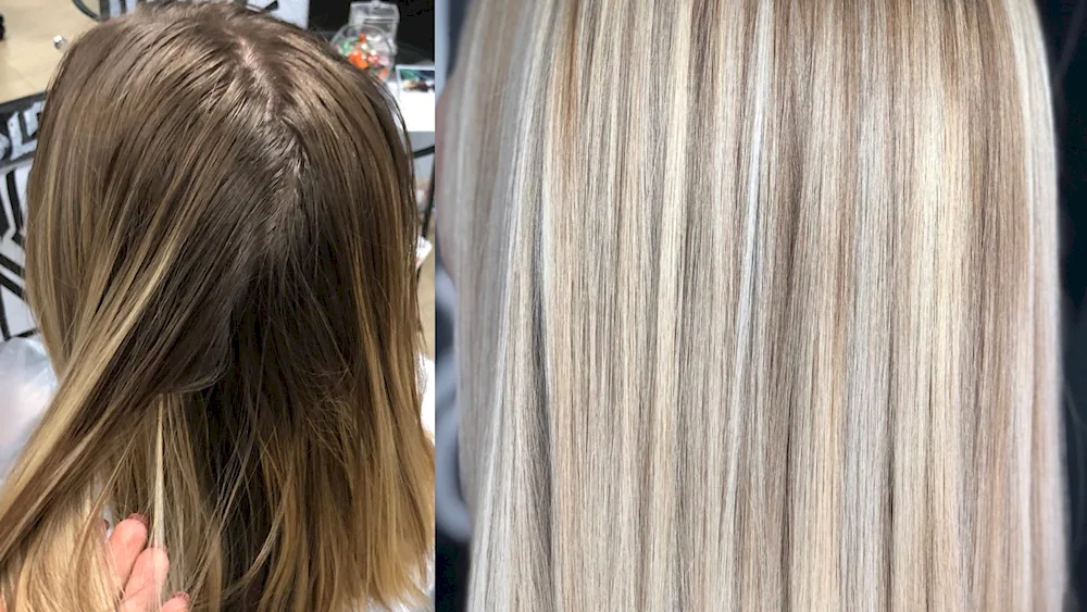 Keratin hair straightening and melting