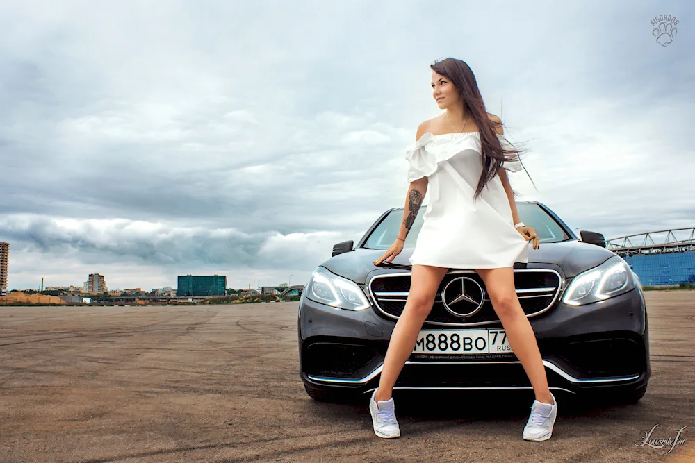 Mercedes c63 AMG And a girl