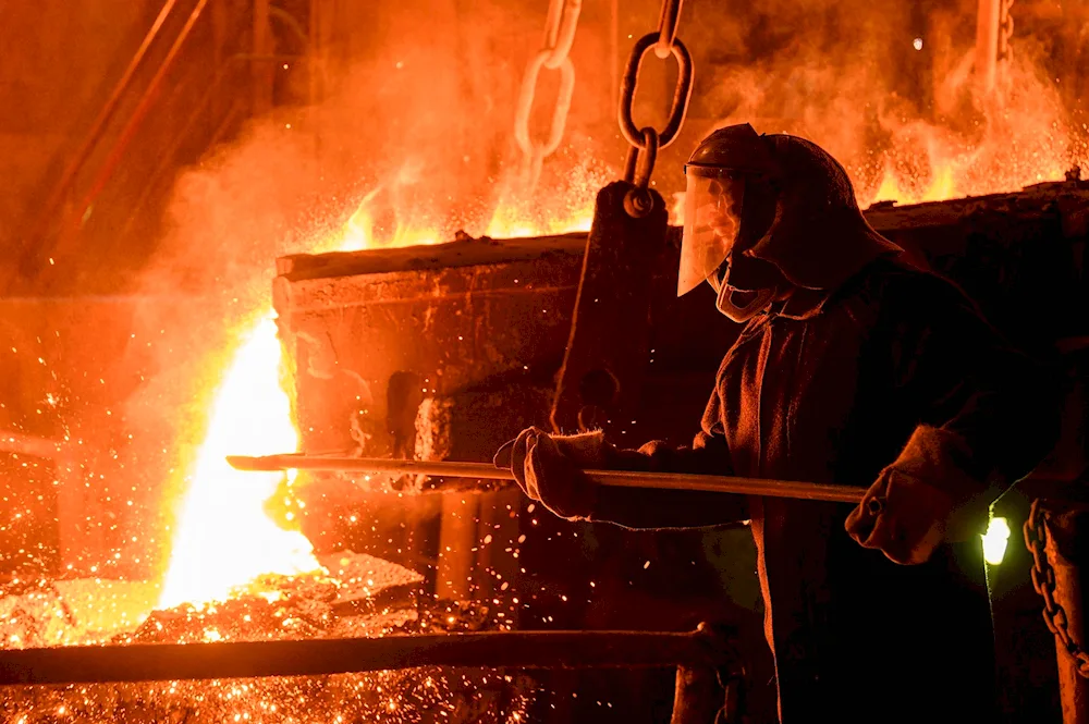 Steelworker at the blast furnace