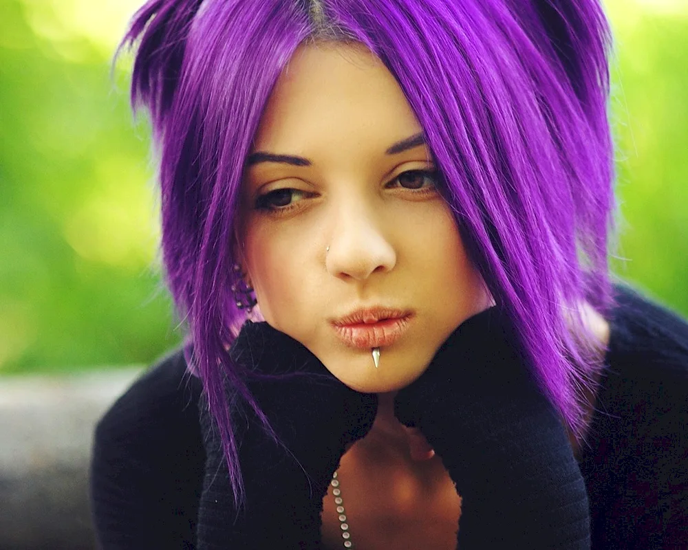 Linda Halberg blue hair