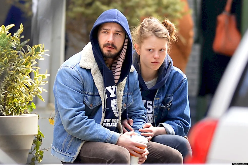 Mia goth and Shia LABAF