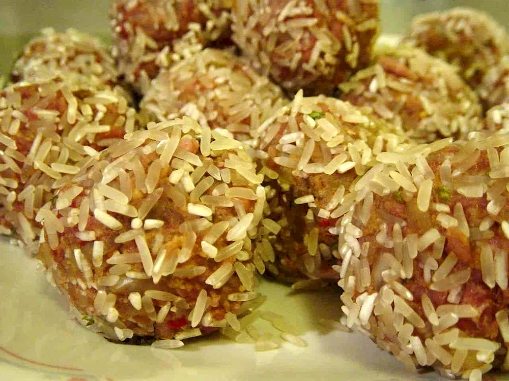 Hedgehog meatballs with rice
