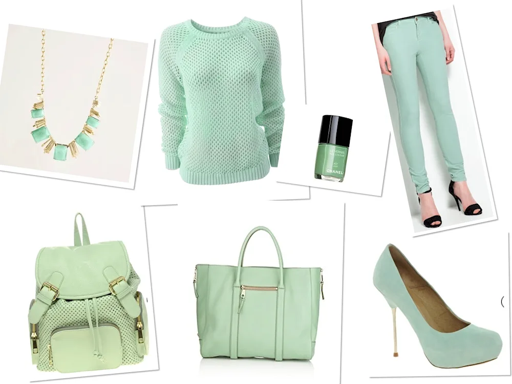 Mint colour in clothes