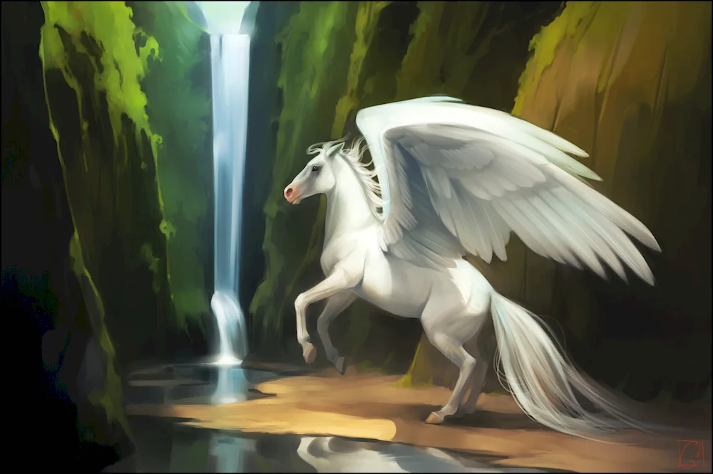 Mythical. Pegasus winged horse