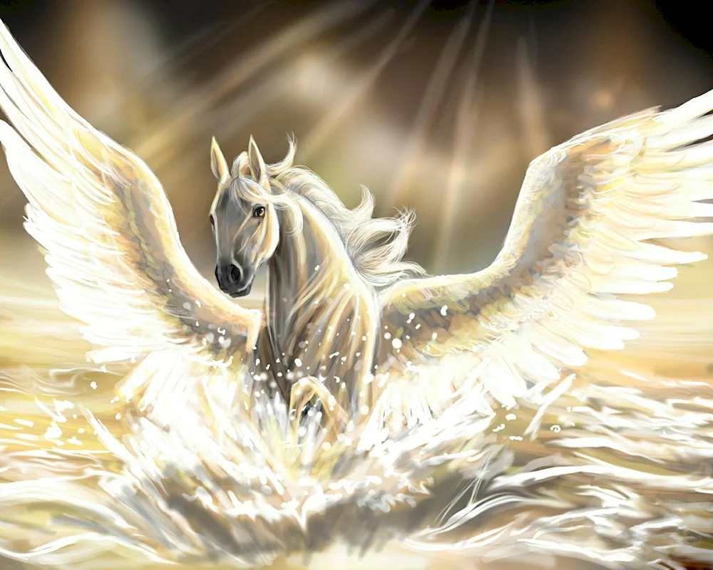 Mythical winged horse Pegasus