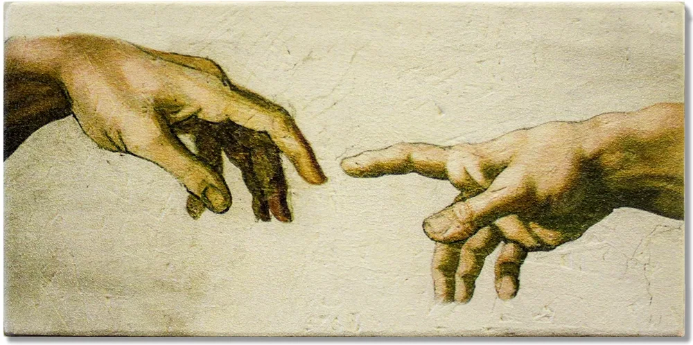 Mona Lisa painting hands