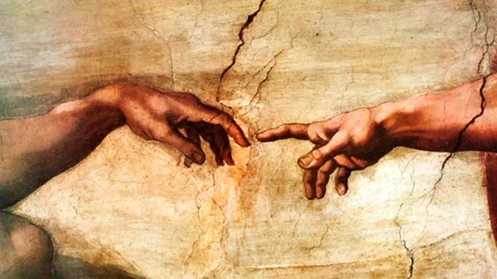 Michelangelo's Creation of Adam hands