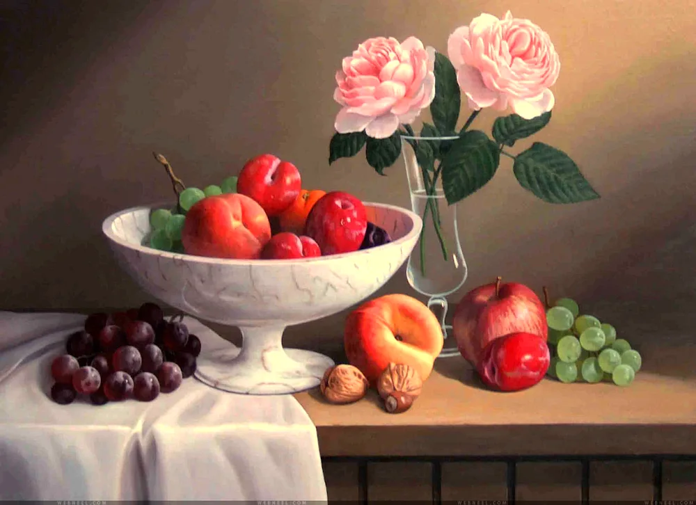 Michail Stefanescu still life fruit still life 1864