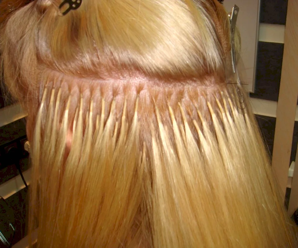 Grown out hair extensions