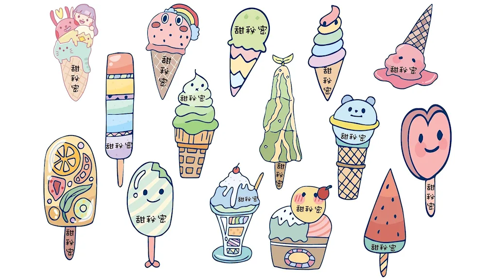 Doodling food