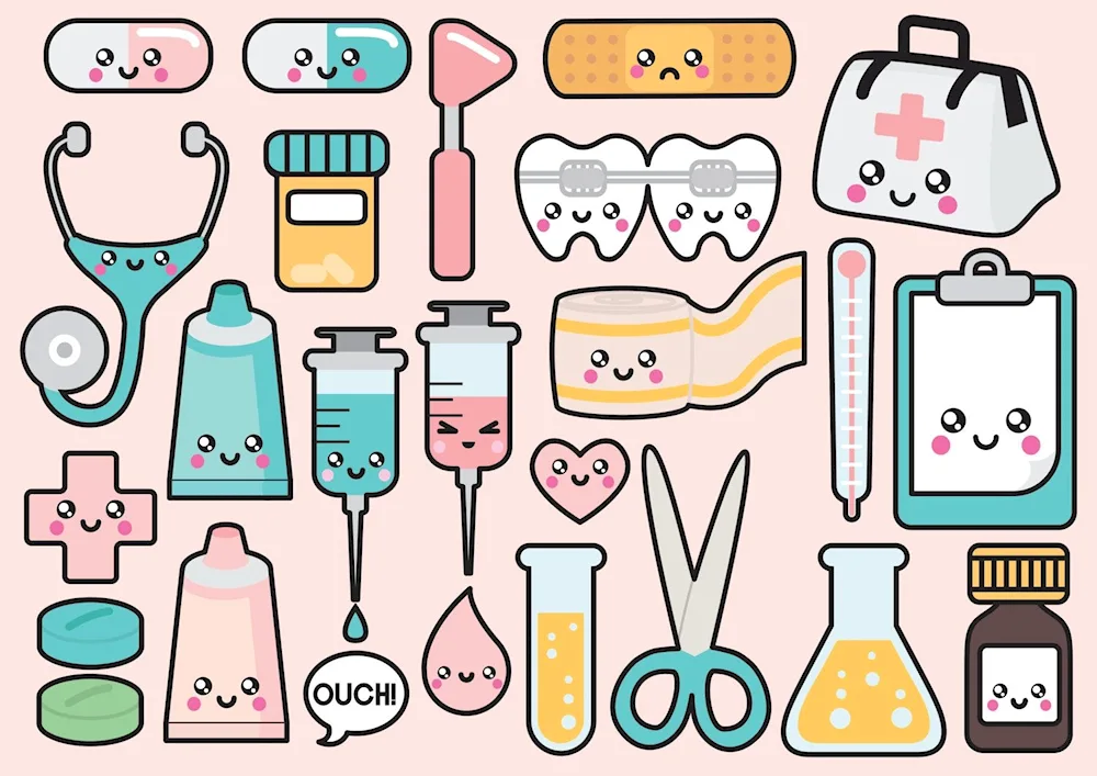 School accessories drawing