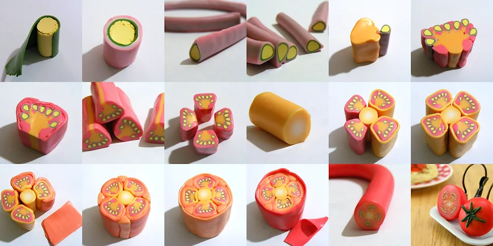 Miniature food from polymer clay clay food for beginners