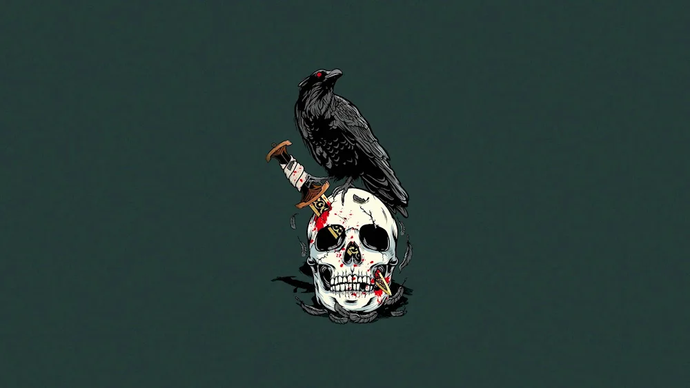 Bird skull art