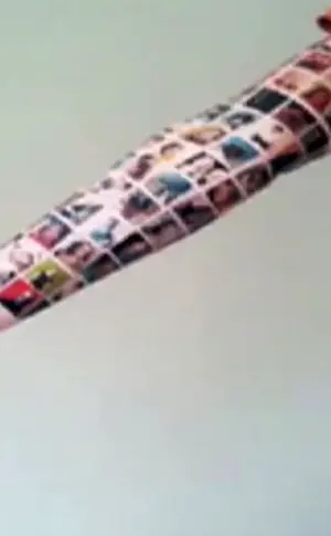 Many small tattoos on the arm