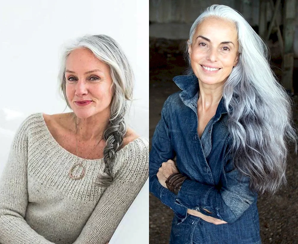 Grey hairstyles with grey hair