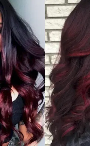 Trendy dark hair colour