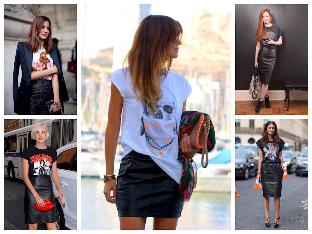 Fashion t-shirts with skirt