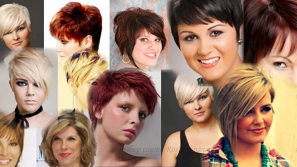 Fashionable short haircuts for full women