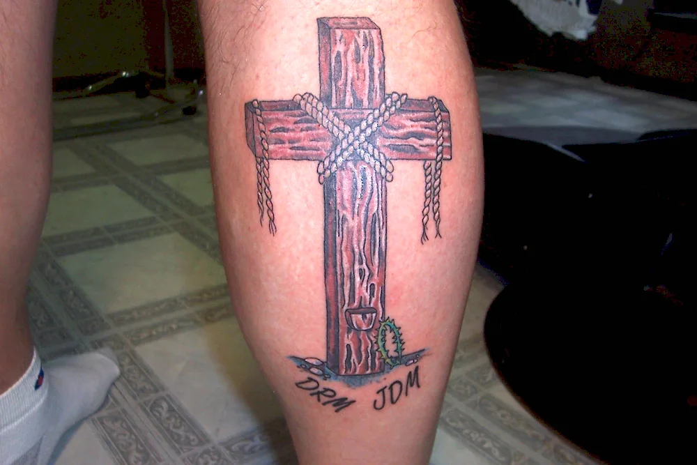 Anchor tattoo cross