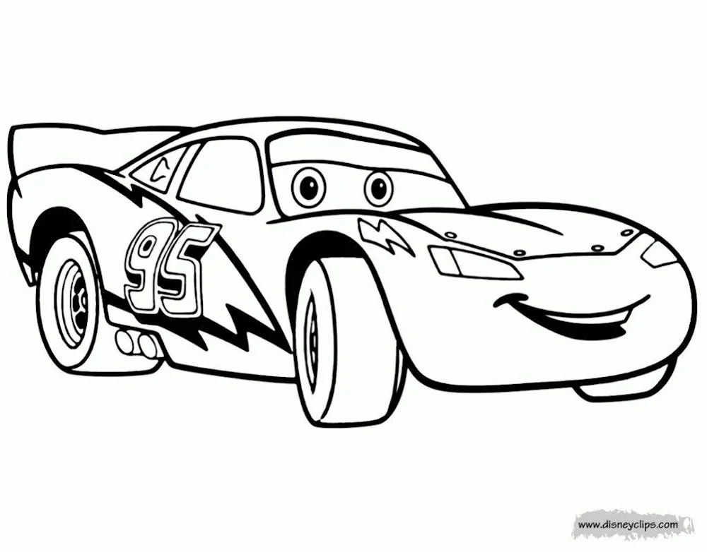 Lightning McQueen colouring for kids