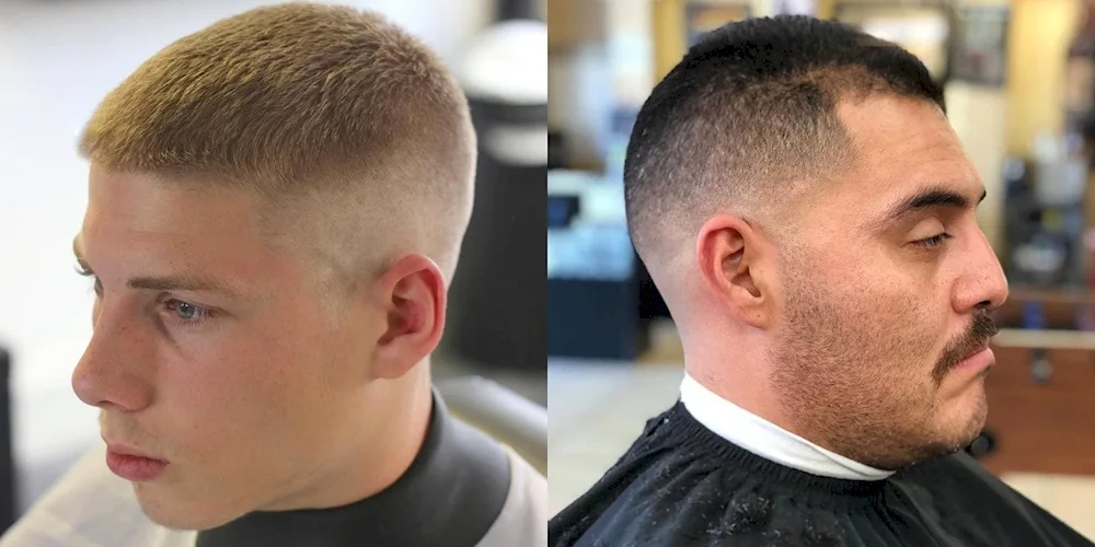 Monk half-box haircut