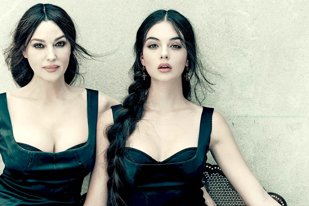 Monica Bellucci and her daughter